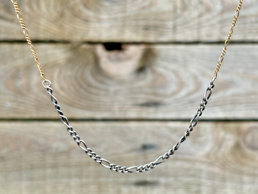 Mixed Figaro Thin Chain Necklace