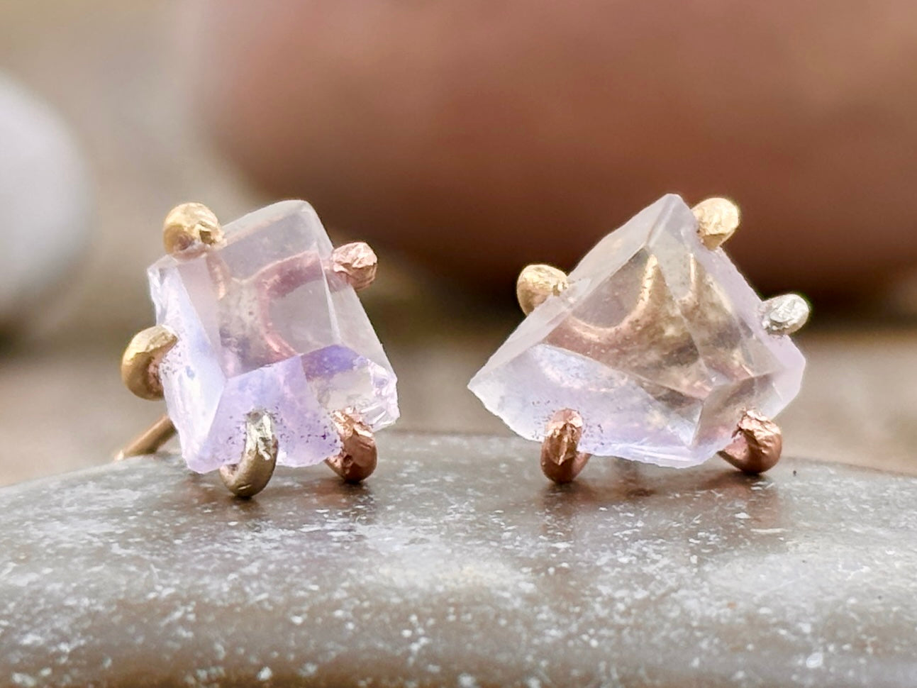Rose de France Gold Studs