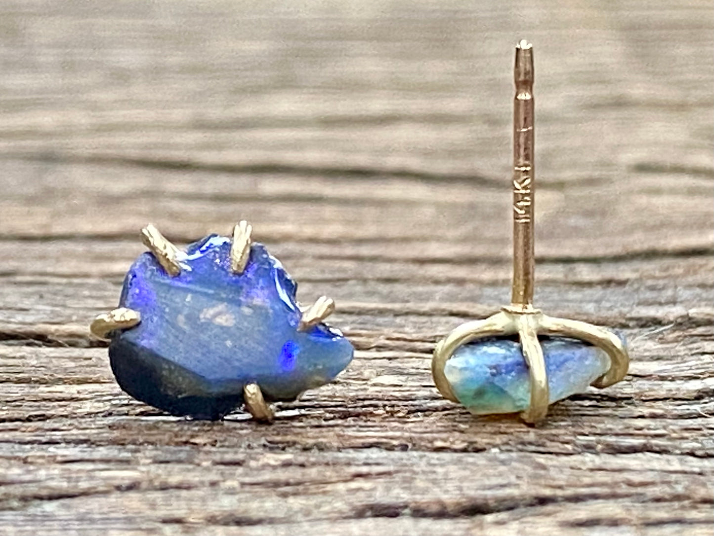 Australian Opal Gold Studs