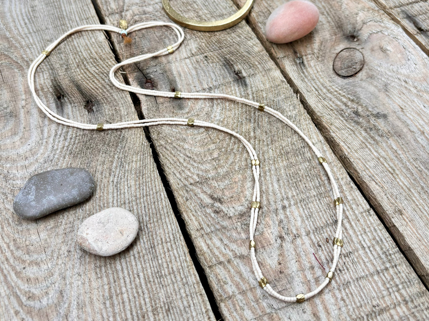Double Strand Beaded Necklace
