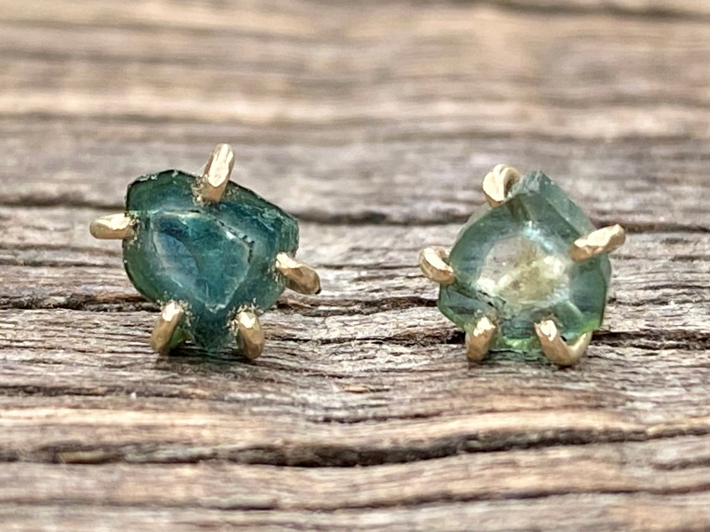 Tourmaline Gold Studs