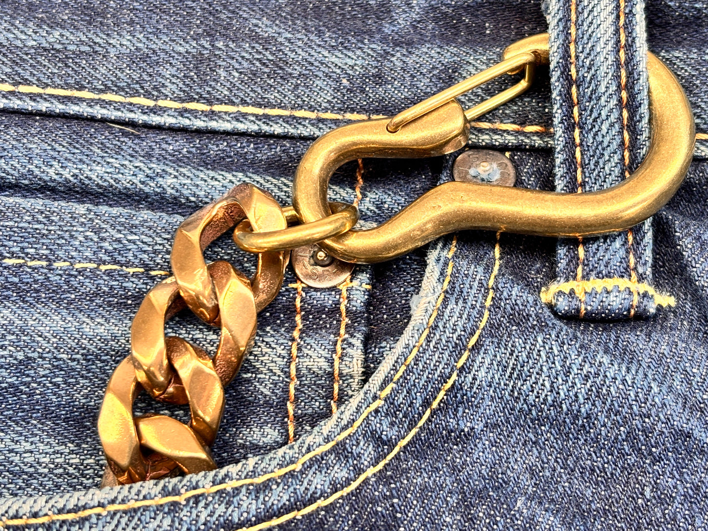 Brass Karabiner Twist Key Chain