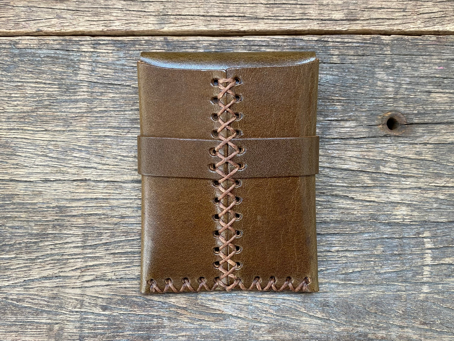 Flap Card Case Olive