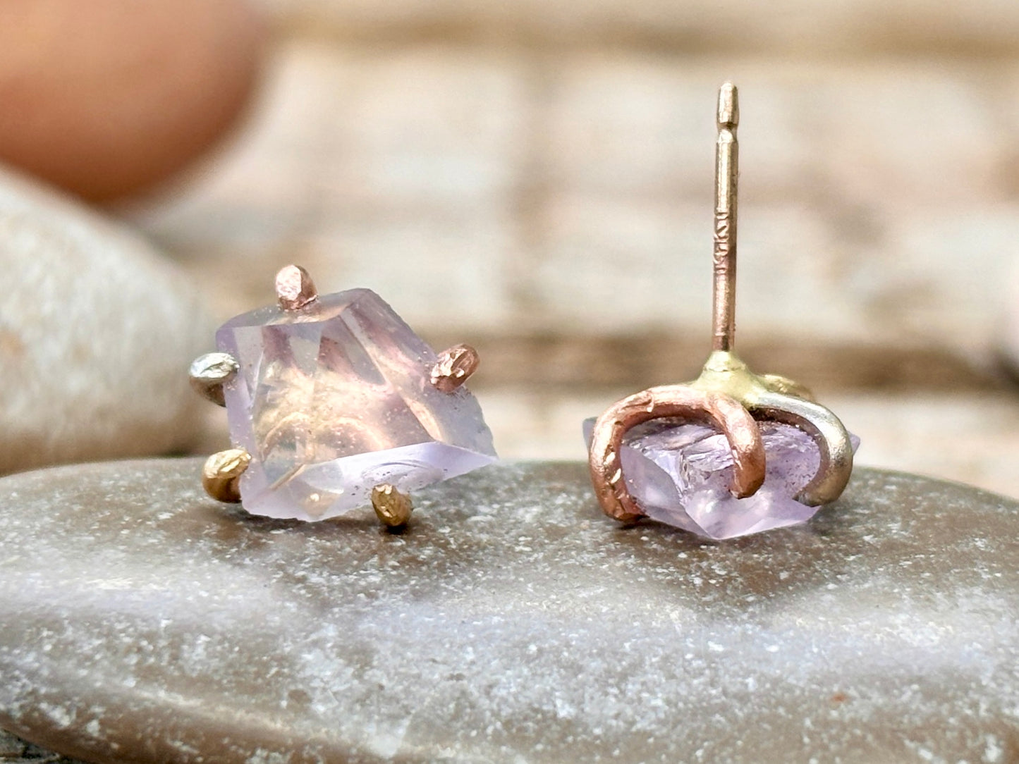 Rose de France Gold Studs
