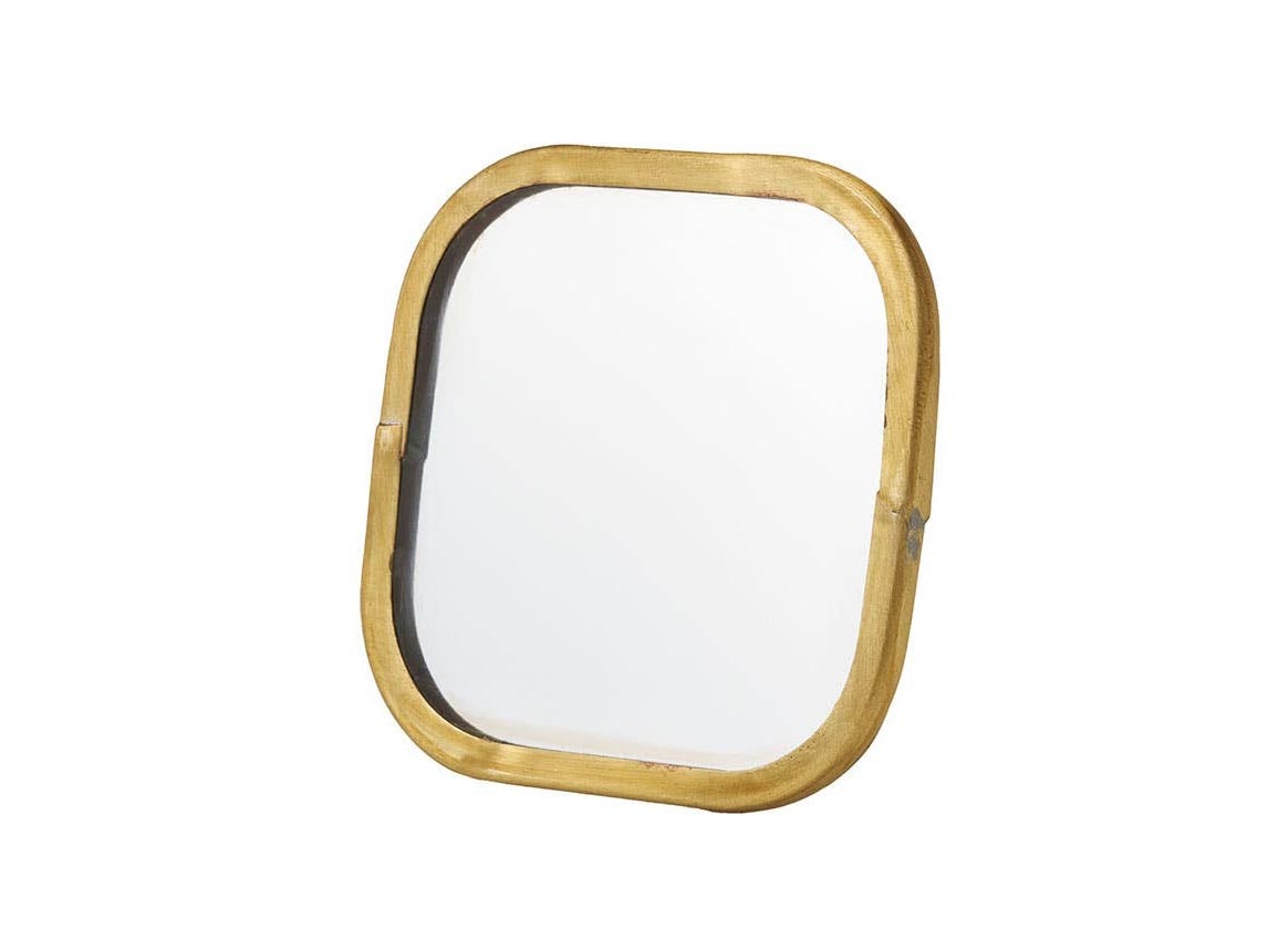 Brass Framed Travel Mirror