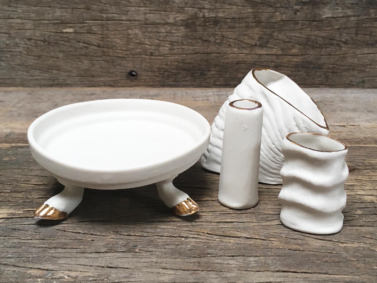 Porcelain Bud Vase Set