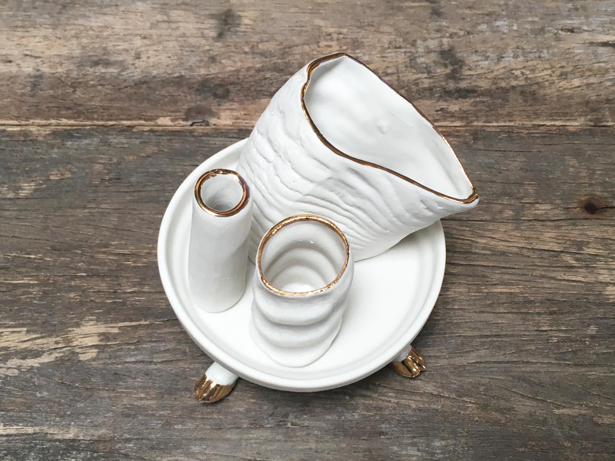 Porcelain Bud Vase Set