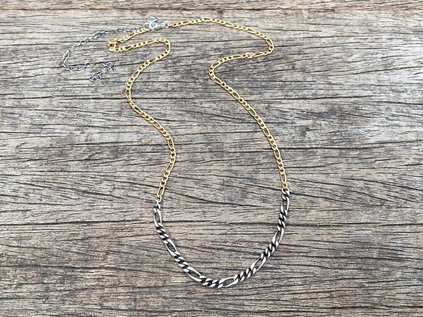 Mixed Figaro Thick Chain Necklace