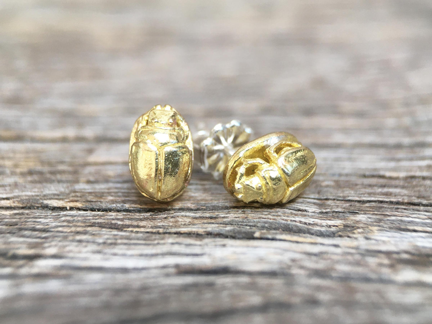 Petite Scarab Studs