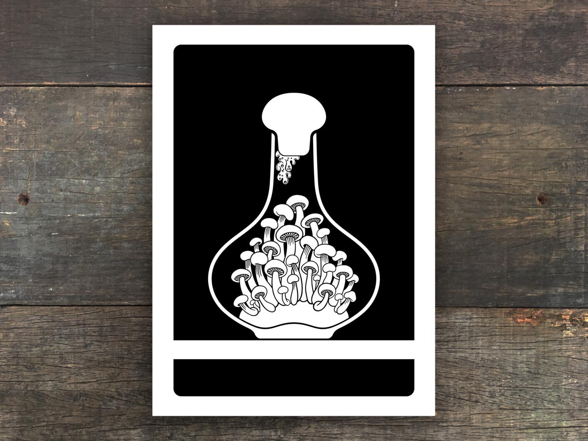 Mushroom Print, Nameko