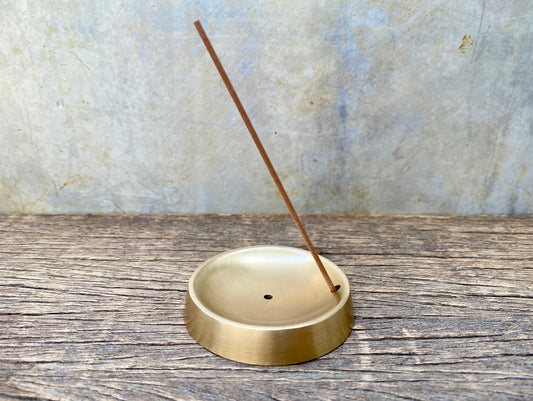 Brass Incense Holder Round