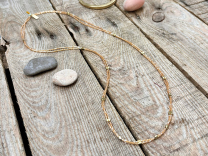 Double Strand Beaded Necklace
