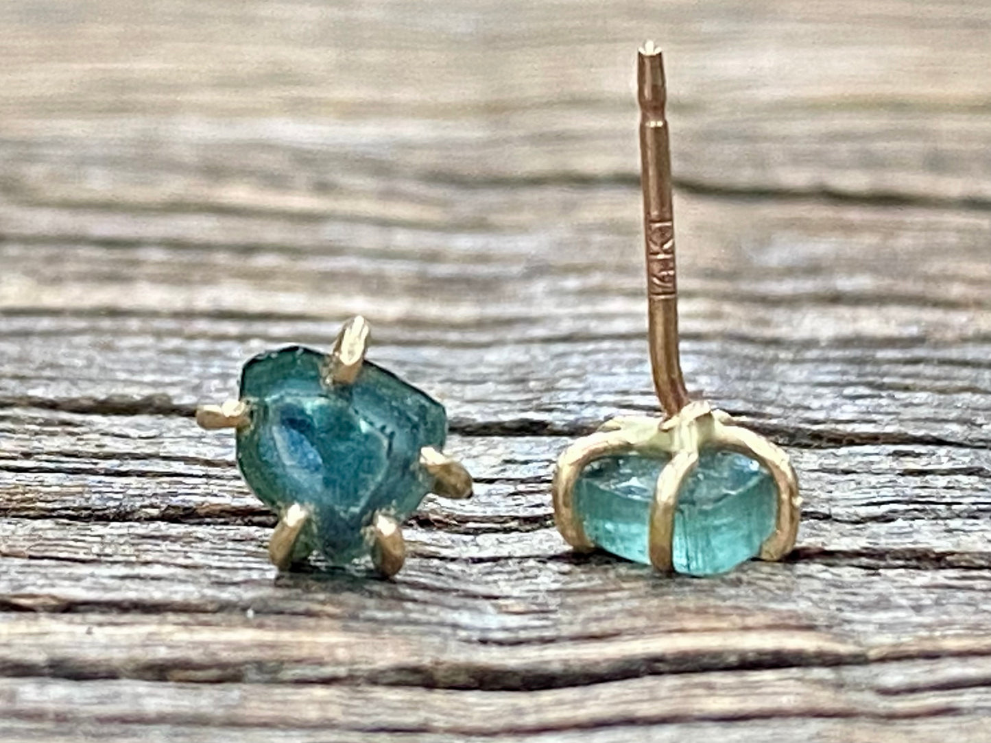 Tourmaline Gold Studs