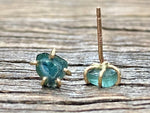 Load image into Gallery viewer, Tourmaline Gold Studs
