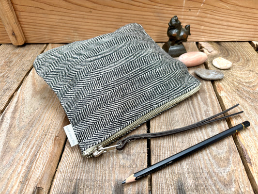 Zip Pouch Herringbone