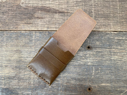 Flap Card Case Olive