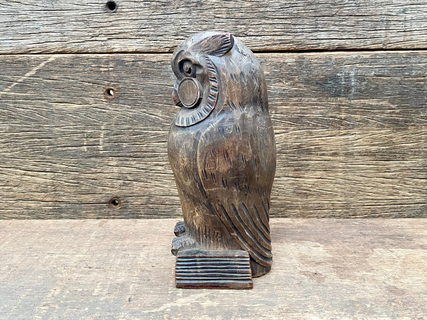 Carved Wooden Owl