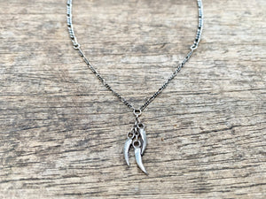 Silver Claw Tassel Necklace