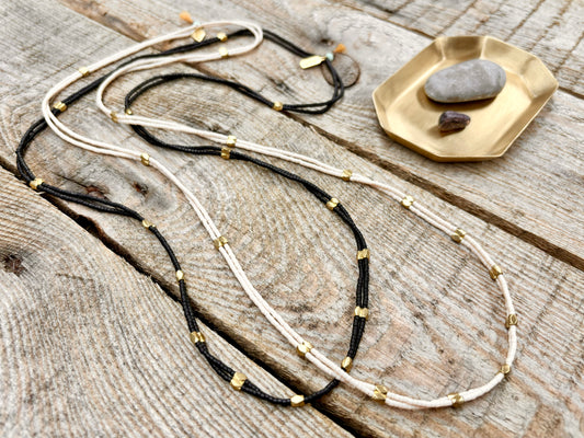 Double Strand Beaded Necklace
