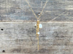 Load image into Gallery viewer, Pearl Drop-chain Necklace
