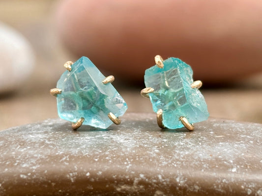 Apatite Gold Studs