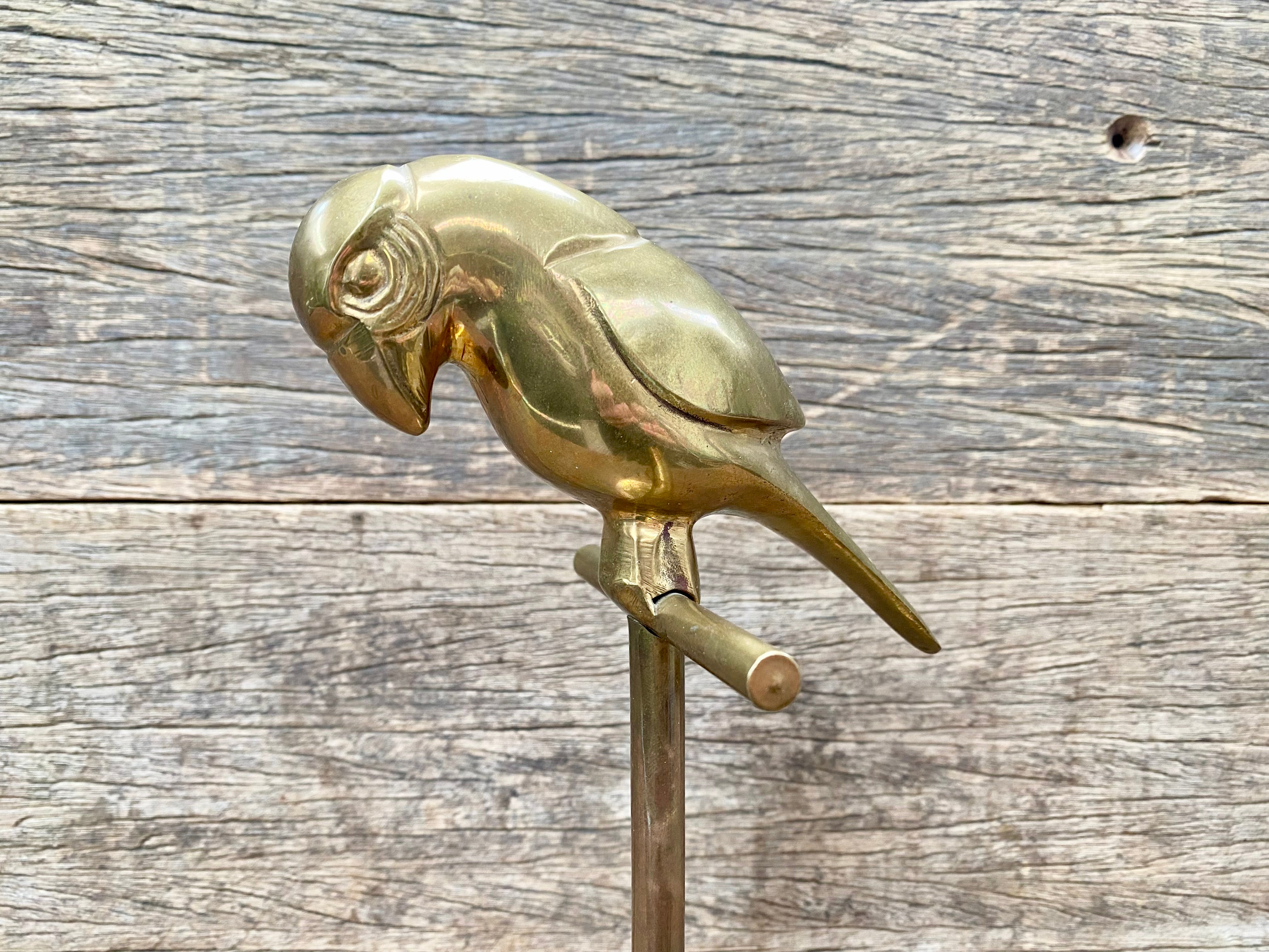 Brass Bird Jewelry Holder