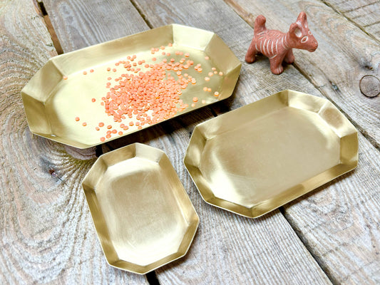 Brass Long Octagonal Dish