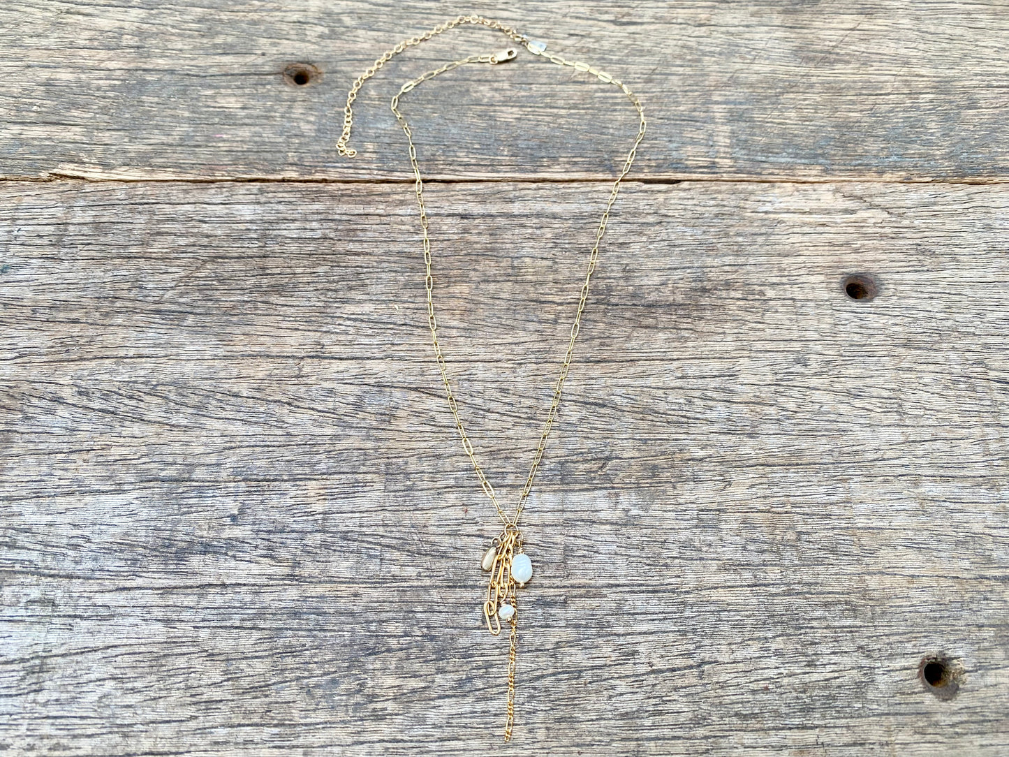 Pearl Drop-chain Necklace