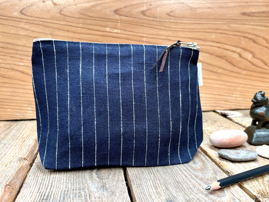Zip Pouch Pinstripe
