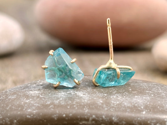 Apatite Gold Studs