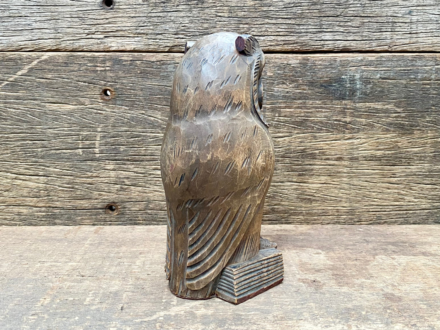 Carved Wooden Owl