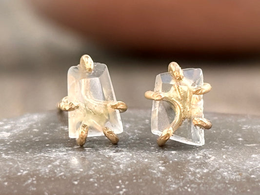 Aquamarine Gold Studs