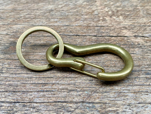 Brass "8" Karabiner Key Ring