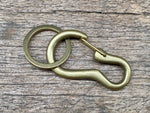 Load image into Gallery viewer, Brass &quot;8&quot; Karabiner Key Ring
