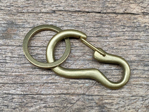 Brass "8" Karabiner Key Ring