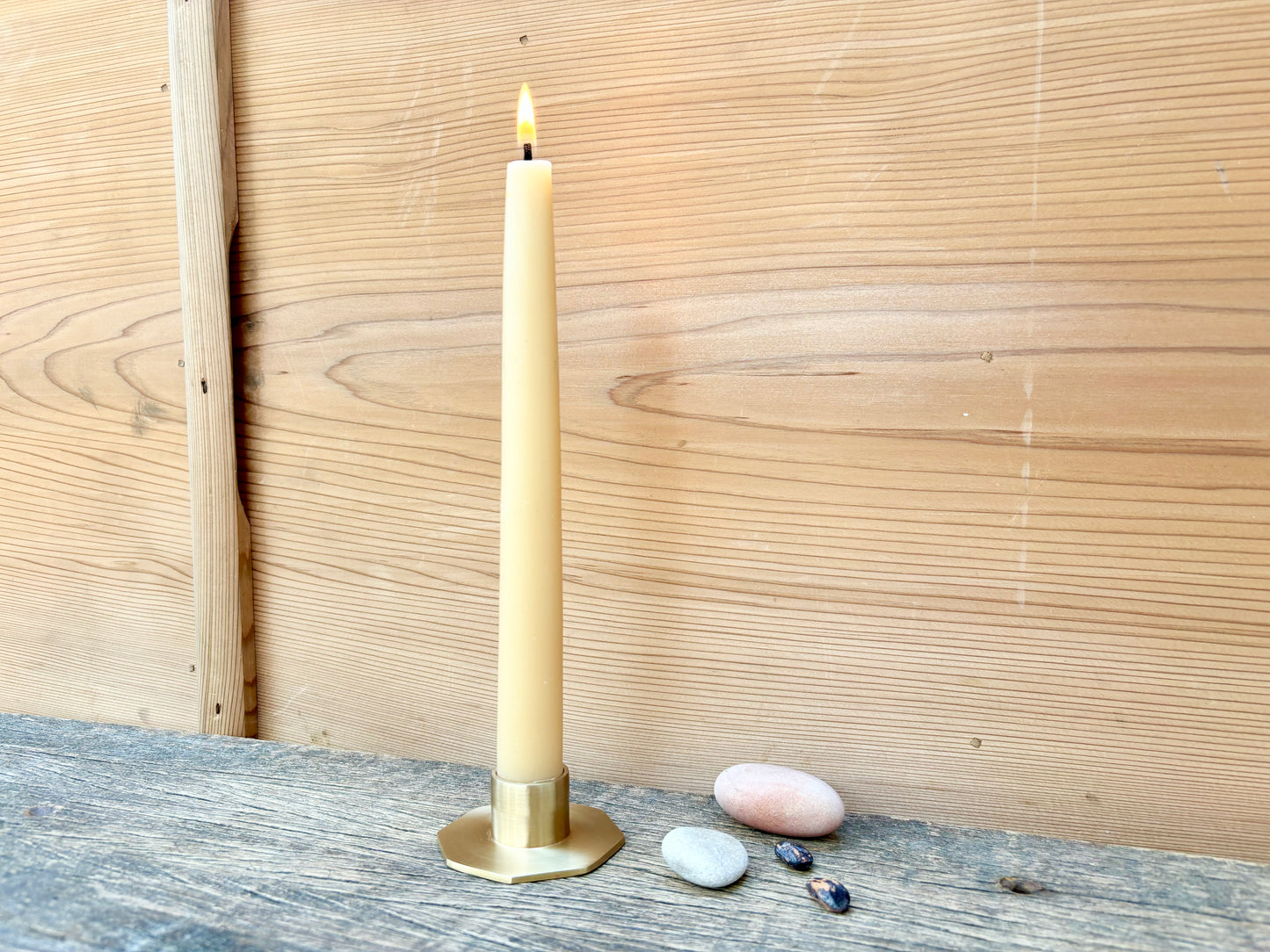 Brass Candle Holder Octagon