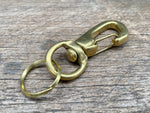 Load image into Gallery viewer, Brass Key Swivel Karabiner
