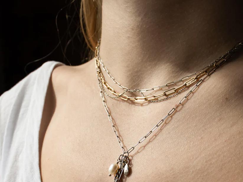 Tangled Gold & Silver Mixed Chain Necklace
