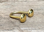 Load image into Gallery viewer, Brass U Keyring
