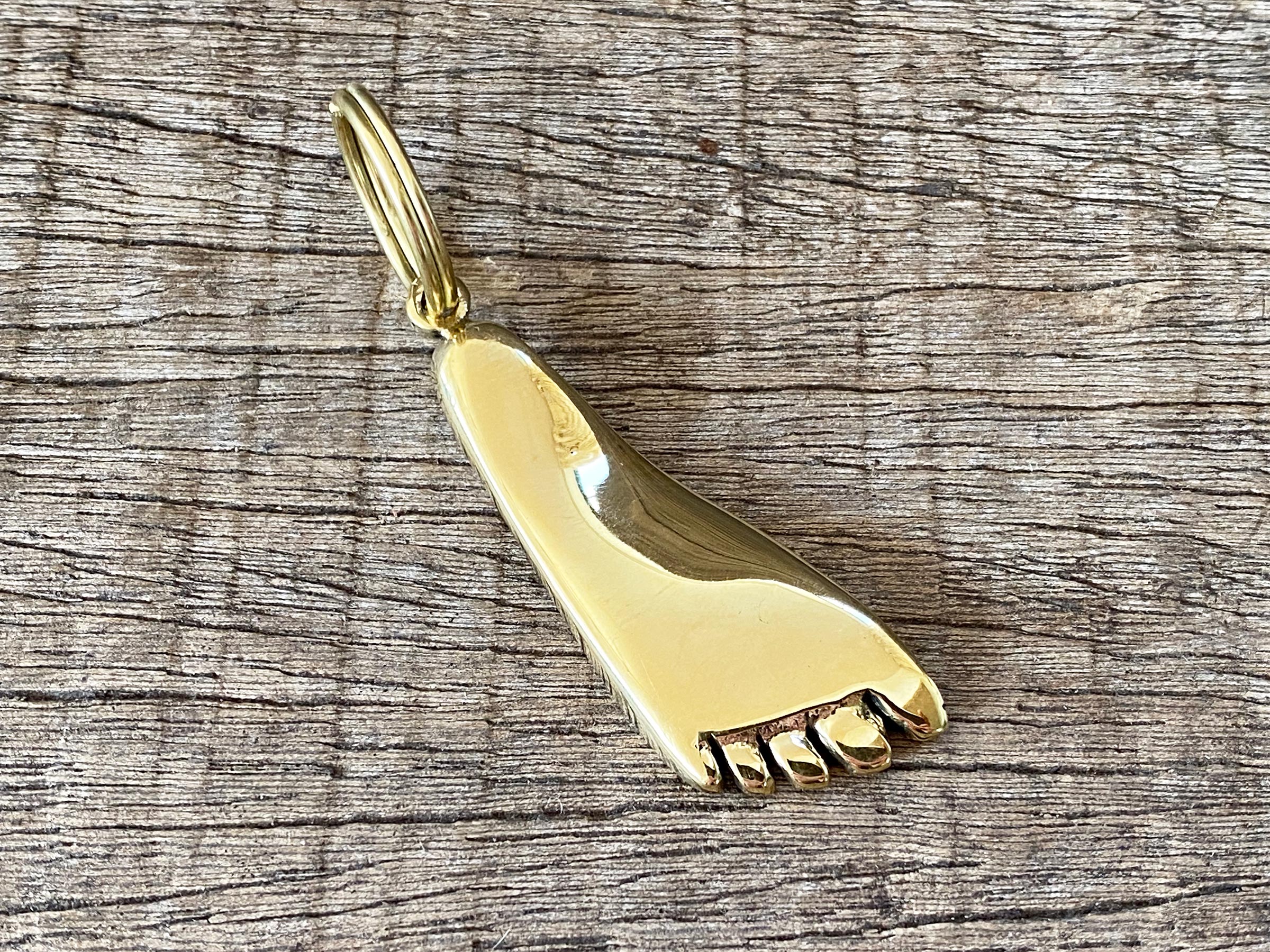 Brass Foot Keyring