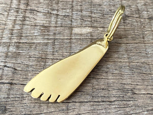 Brass Foot Keyring