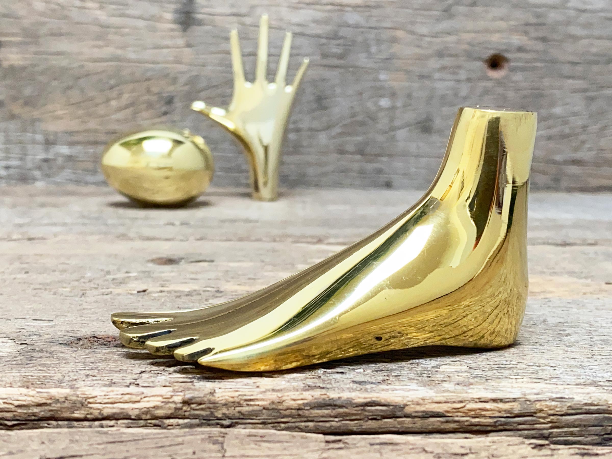 Brass Foot Paperweight