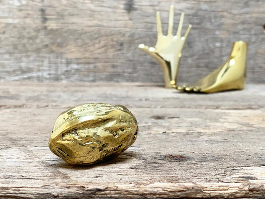 Brass Walnut Paperweight