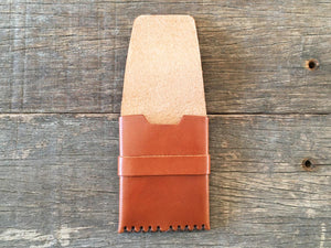 Flap Card Case Tan