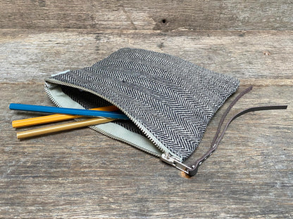 Zip Pouch Herringbone