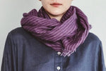Load image into Gallery viewer, Linen Scarf Aubergine
