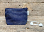 Load image into Gallery viewer, Zip Pouch Navy Stripes
