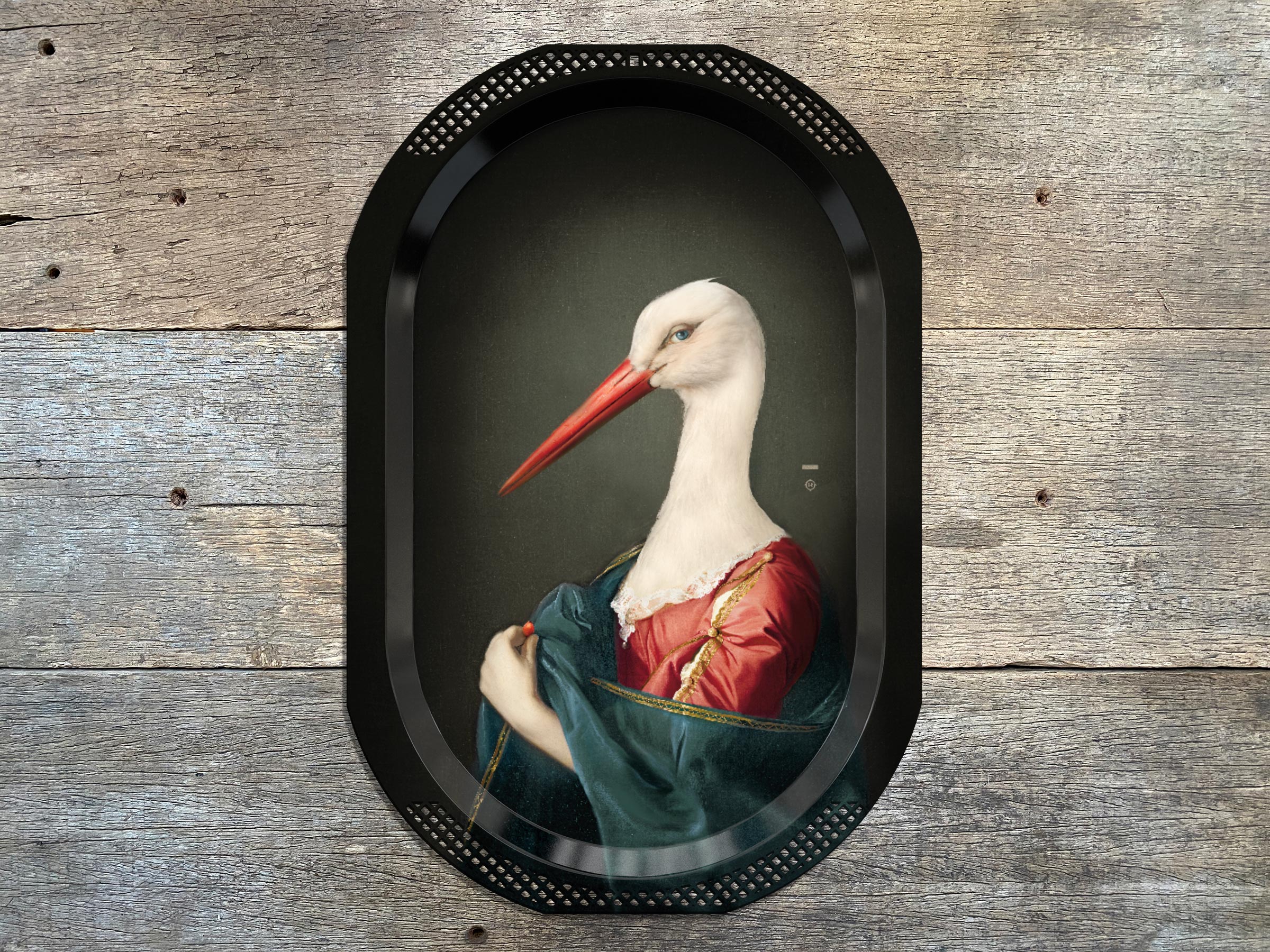 Portrait Platter Madame La Cigogne