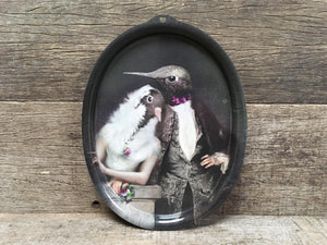 Oval Tray: Lovebirds