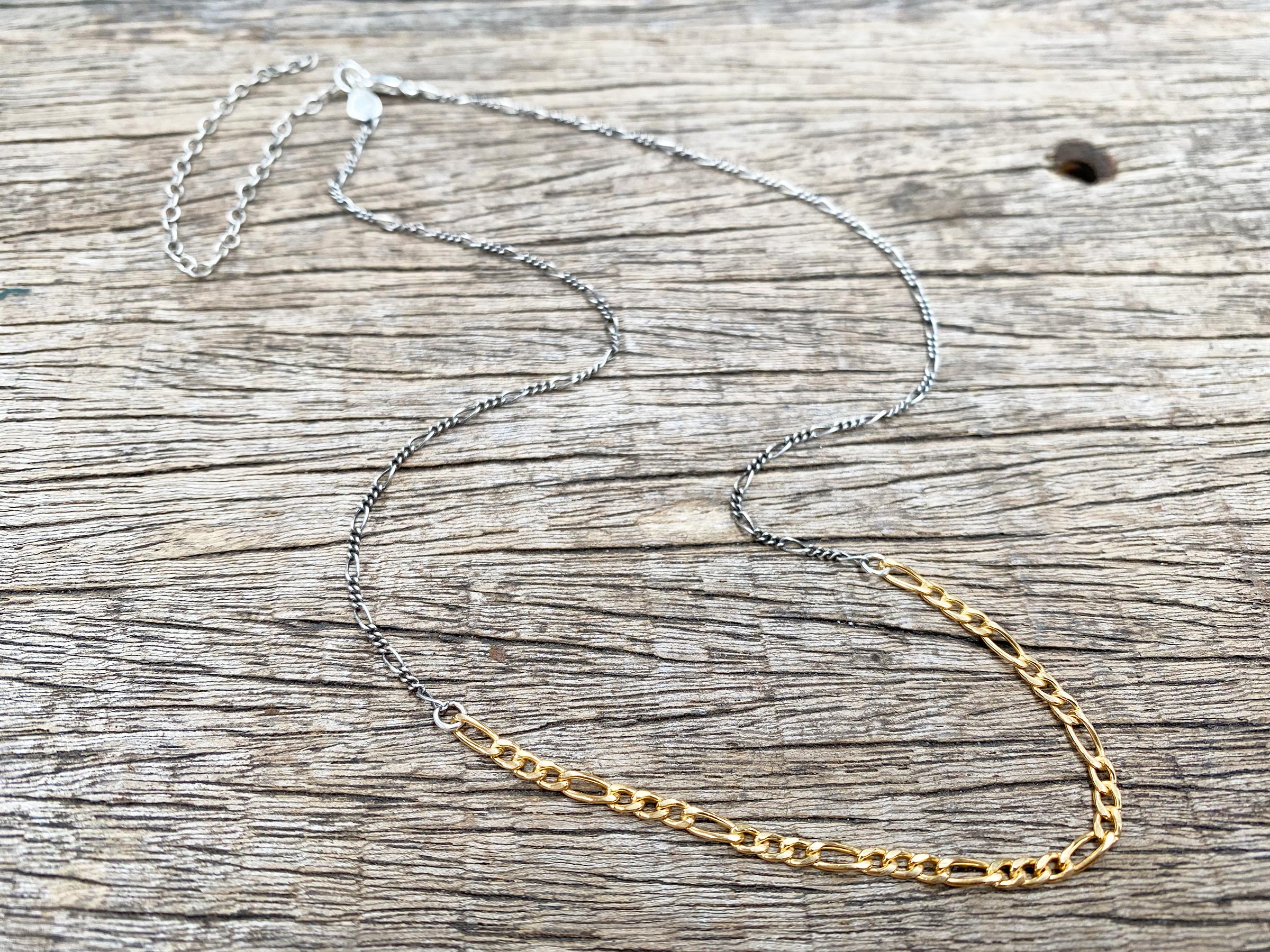 Mixed Figaro Thin Chain Necklace